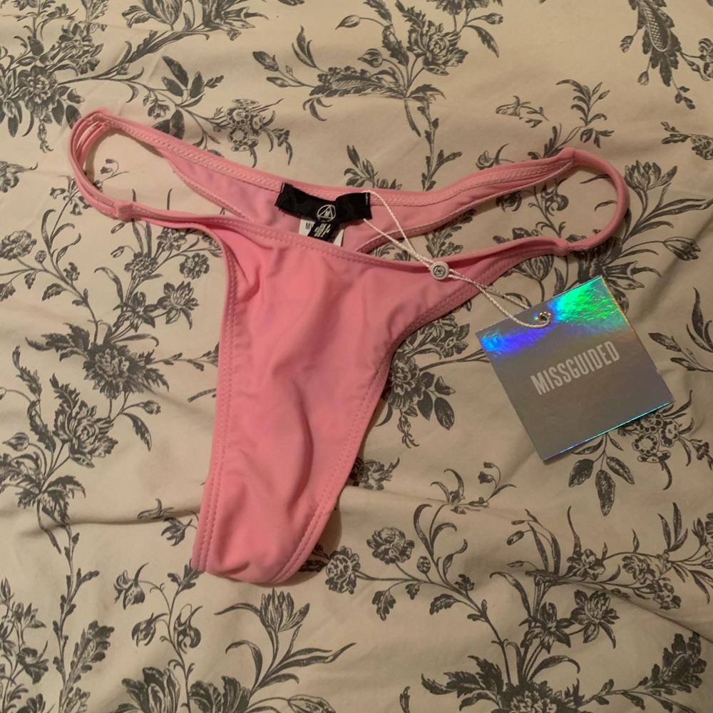 Missguided thong pink bikini bottoms